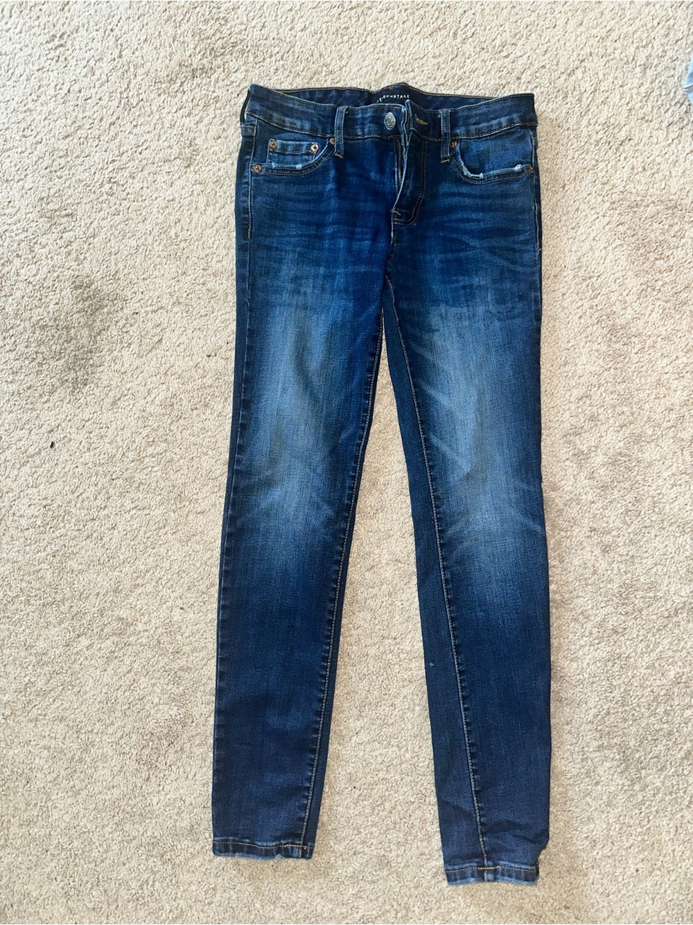 Aeropostale Dark Wash Skinny Jeggings - Deep Blue